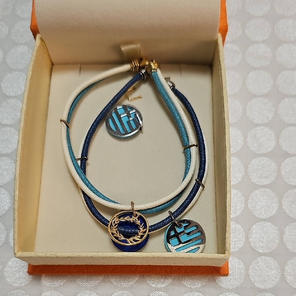 Vintage GREEK Inspired Kids Cord Bracelets Extra Charm - Picture 8 of 8